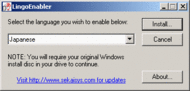 LanguageEnabler for Windows screenshot